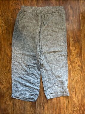 Wide Leg Linen Drawstring Pants Natural Fabric Breathable Summer Scandi